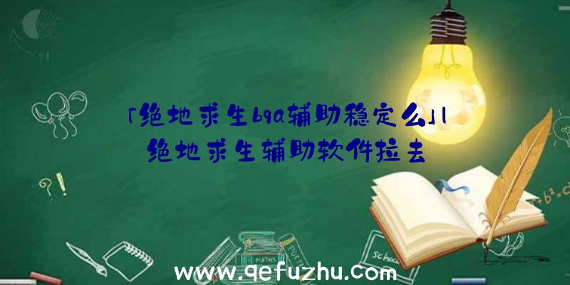 「绝地求生bqa辅助稳定么」|绝地求生辅助软件拉去